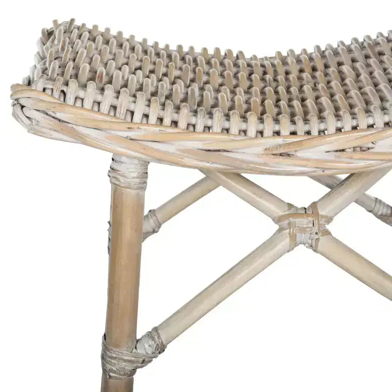 Tabouret de bar Rayna Wicker - SEA7010 - Blanc délavé - Safavieh