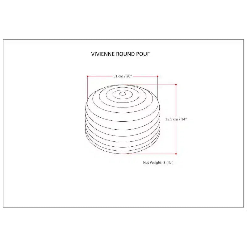 Pouf Anna Round - WyndenHall