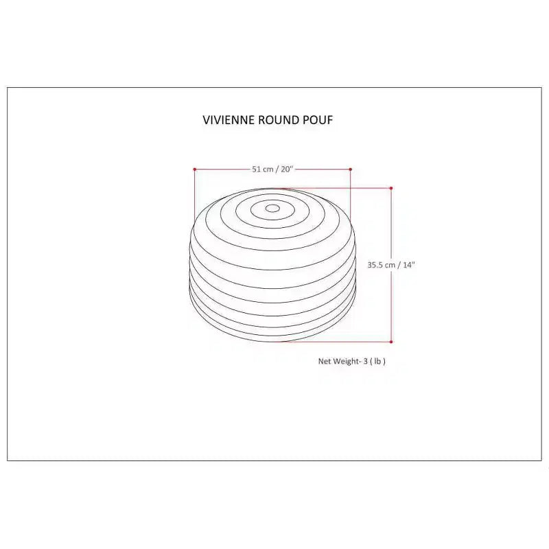 Pouf Anna Round - WyndenHall