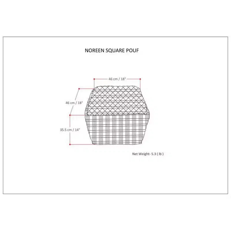 Pouf carré Tatum - WyndenHall