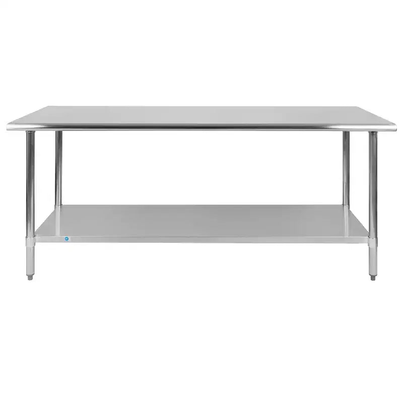 Table de préparation et de travail en acier inoxydable 18 jauges Flash Furniture avec étagère inférieure - certifiée NSF