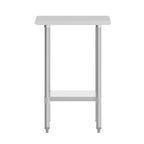 Table de préparation et de travail en acier inoxydable 18 jauges Flash Furniture avec étagère inférieure - certifiée NSF
