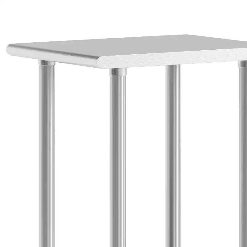 Table de préparation et de travail en acier inoxydable 18 jauges Flash Furniture avec étagère inférieure - certifiée NSF