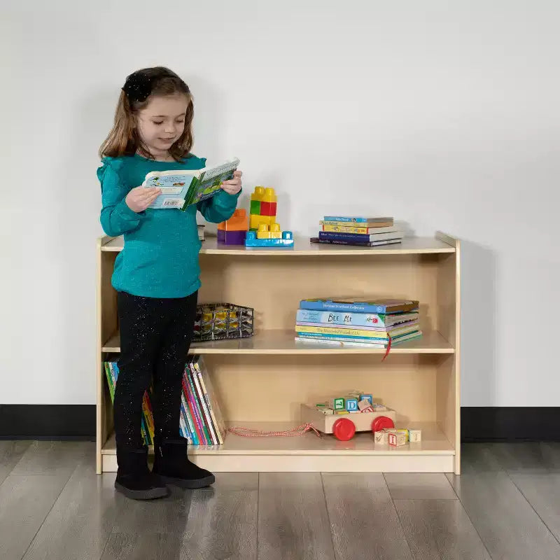 Meuble de rangement en bois Flash Furniture pour salle de classe commerciale ou domestique – Conception sûre et adaptée aux enfants (Naturel)