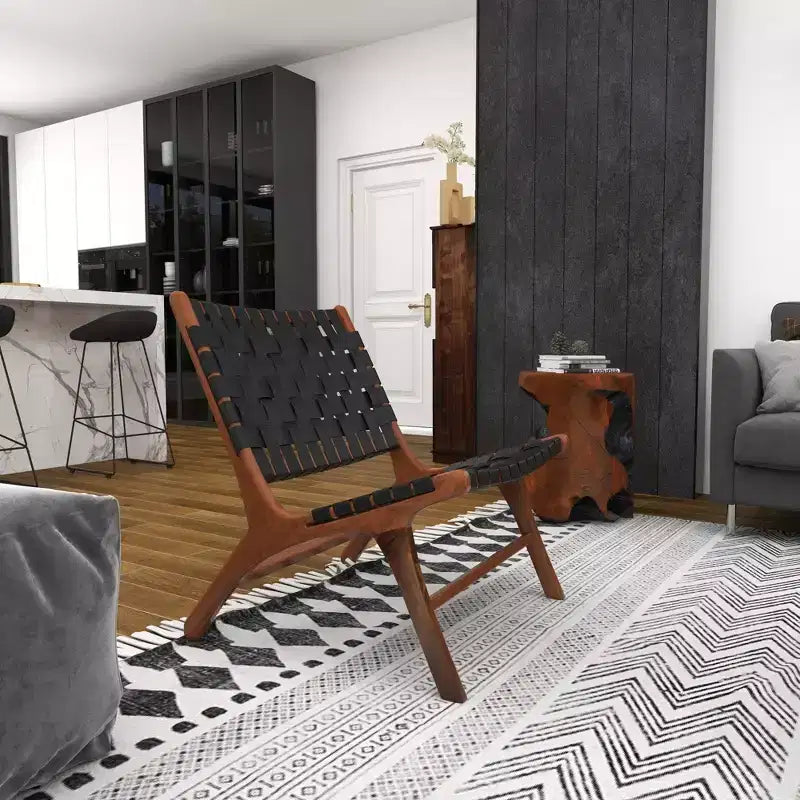 Lot de 2 Chaises d'Appoint Contemporaines en Acajou - Olivia & May