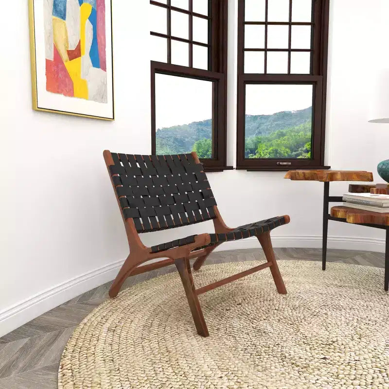 Lot de 2 Chaises d'Appoint Contemporaines en Acajou - Olivia & May
