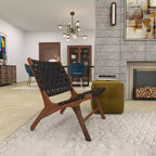 Lot de 2 Chaises d'Appoint Contemporaines en Acajou - Olivia & May