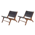 Lot de 2 Chaises d'Appoint Contemporaines en Acajou - Olivia & May