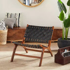 Lot de 2 Chaises d'Appoint Contemporaines en Acajou - Olivia & May