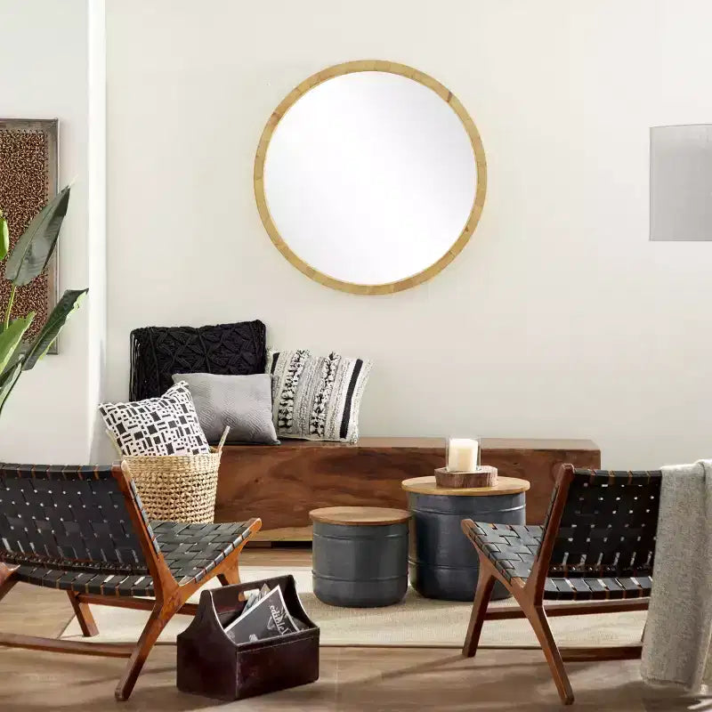 Lot de 2 Chaises d'Appoint Contemporaines en Acajou - Olivia & May