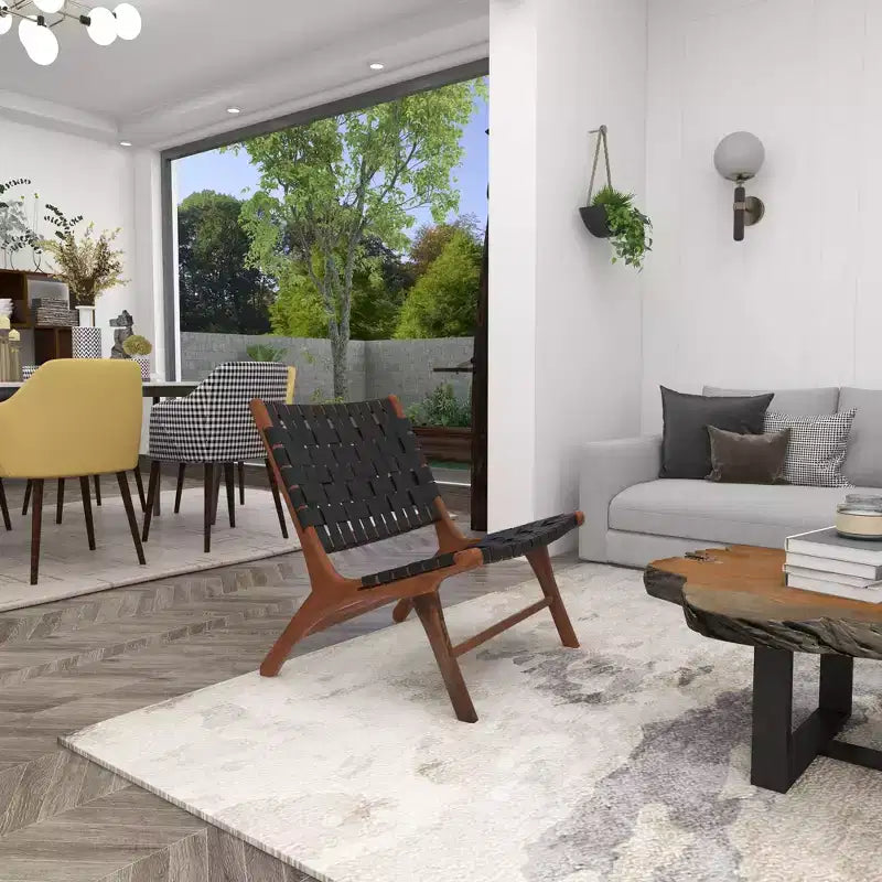 Lot de 2 Chaises d'Appoint Contemporaines en Acajou - Olivia & May