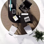 RIF6 Bureau d'angle moderne pour ordinateur, maison, jeux avec plateau clavier et gestion des câbles, montage facile, noir