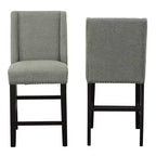 Carolina Living - Lot de 2 tabourets de bar rembourrés Laurant, hauteur comptoir, 61 cm