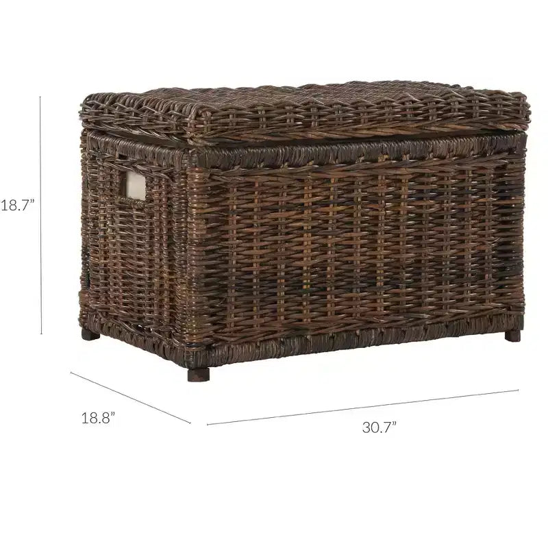 happimess Elijah Coffre de rangement en osier 30