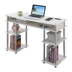 Designs2Go Bureau d'étudiant sans outils avec station de charge et étagères - Breighton Home