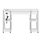 Designs2Go Bureau d'étudiant sans outils avec station de charge et étagères - Breighton Home