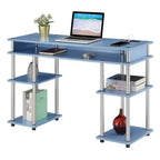 Designs2Go Bureau d'étudiant sans outils avec station de charge et étagères - Breighton Home