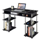 Designs2Go Bureau d'étudiant sans outils avec station de charge et étagères - Breighton Home