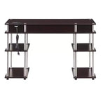 Designs2Go Bureau d'étudiant sans outils avec station de charge et étagères - Breighton Home