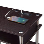 Designs2Go Bureau d'étudiant sans outils avec station de charge et étagères - Breighton Home