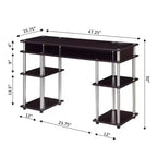 Designs2Go Bureau d'étudiant sans outils avec station de charge et étagères - Breighton Home