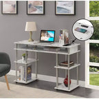 Designs2Go Bureau d'étudiant sans outils avec station de charge et étagères - Breighton Home