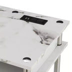 Designs2Go Bureau d'étudiant sans outils avec station de charge et étagères - Breighton Home