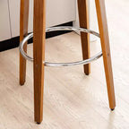 Lot de 2 tabourets de bar pivotants en noyer courbé, style Mid-century Modern - Glitzhome