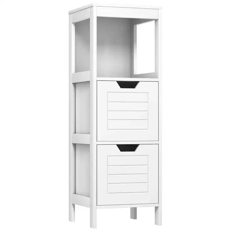 Meuble de salle de bain Costway en bois, placard au sol, étagère de rangement multifonctionnelle, organisateur de chambre à coucher