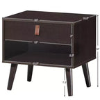 Costway Lot de 2 Tables de Chevet Canapé Côté Table d'Appoint Tiroir