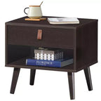 Costway Lot de 2 Tables de Chevet Canapé Côté Table d'Appoint Tiroir