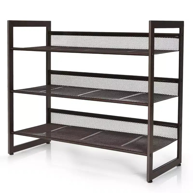 Costway Étagère à Chaussures 2\3\4 Niveaux Ajustable à Plat ou Incliné Organisateur Support de Rangement