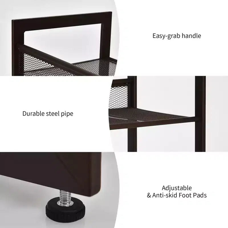 Costway Étagère à Chaussures 2\3\4 Niveaux Ajustable à Plat ou Incliné Organisateur Support de Rangement