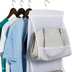 Okuna Outpost Lot de 2 organiseurs de sac à main suspendus pour rangement de placard, maille blanche (122 x 35 cm)