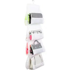 Okuna Outpost Lot de 2 organiseurs de sac à main suspendus pour rangement de placard, maille blanche (122 x 35 cm)