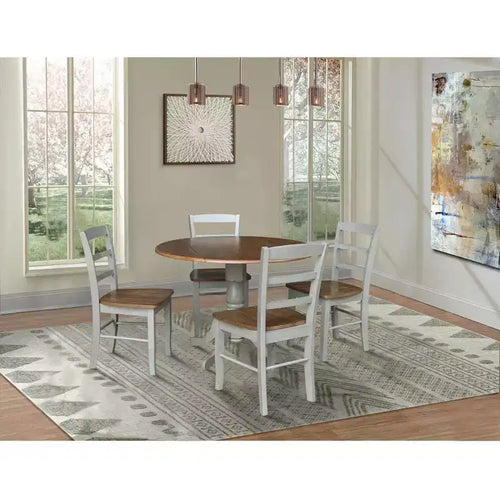 Table à manger à rabats 42 Albion avec 4 chaises Madrid Ladderback – International Concepts