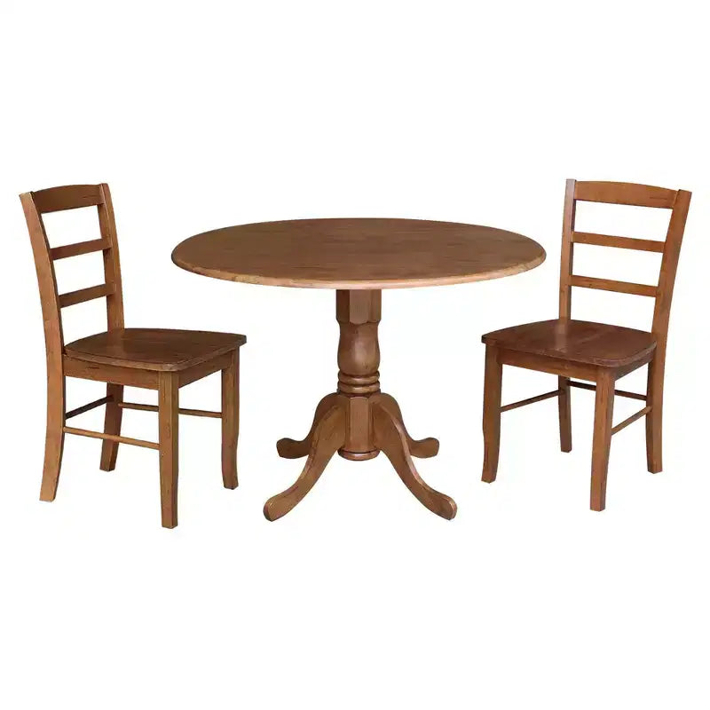 Table à manger à rabats 42 Albion avec 4 chaises Madrid Ladderback – International Concepts
