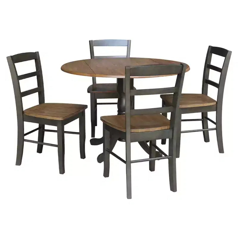 Table à manger à rabats 42 Albion avec 4 chaises Madrid Ladderback – International Concepts