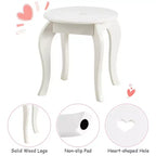 Costway Coiffeuse Enfant Princesse Table de Maquillage Jouet avec Miroir