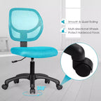 Chaise de bureau Costway en maille, sans accoudoirs, à dossier bas, réglable en hauteur, bleu/rose/violet