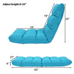 Costway Chaise de Sol Réglable 14 Positions Pliante Fauteuil de Sol Relax Canapé de Jeu Gris/Bleu/Café