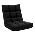 Costway Adjustable 14-Position Floor Chair Folding Lazy Gaming Sofa Lounge Chair Gray\Blue\ Coffee