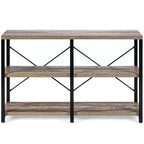 Costway Table console 47'' à 3 niveaux style industriel avec cadre en métal