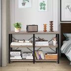 Costway Table console 47'' à 3 niveaux style industriel avec cadre en métal