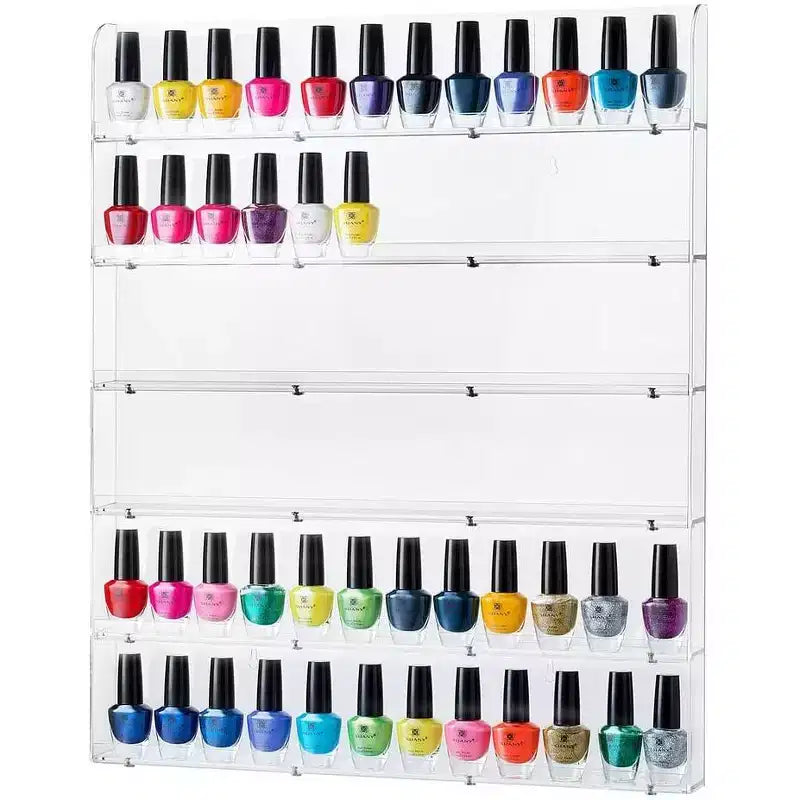 Présentoir de rangement pour vernis à ongles transparent - Peut contenir jusqu'à 102 flacons - Homeitusa