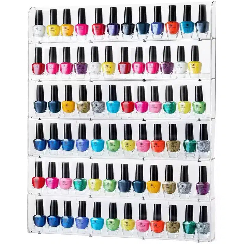 Présentoir de rangement pour vernis à ongles transparent - Peut contenir jusqu'à 102 flacons - Homeitusa
