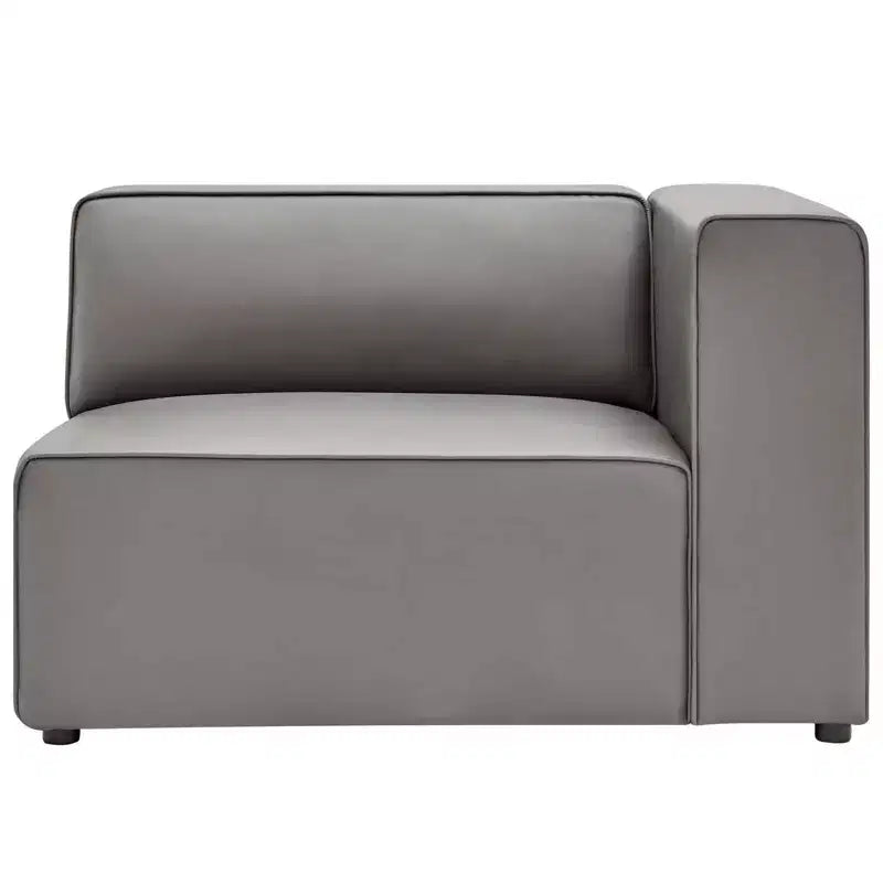 Fauteuil d'angle droit en cuir vegan Mingle - Modway