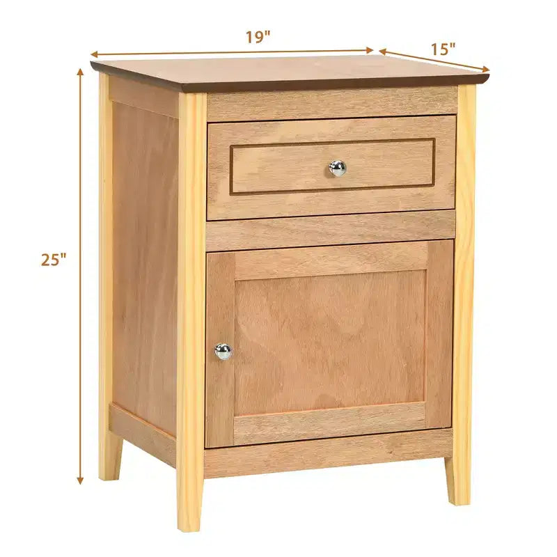 Costway Lot de 2 tables de chevet avec tiroir, table d'appoint, meuble de rangement blanc/naturel