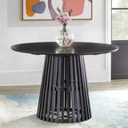 Lifestorey Pavia Table à manger ronde sur pied, style moderne du milieu du siècle