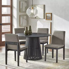 Lifestorey Pavia Table à manger ronde sur pied, style moderne du milieu du siècle